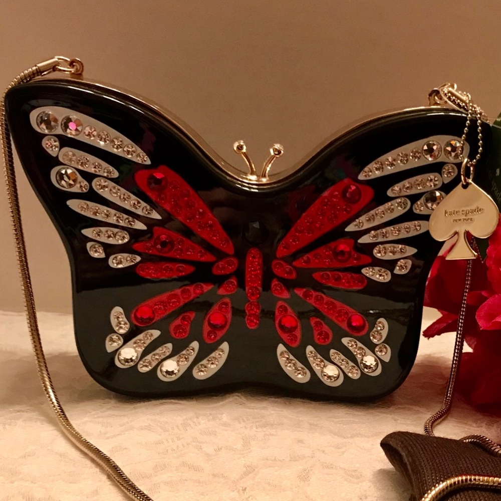 *RARE* Kate Spade Butterfly Crystal Clutch Bag NWT